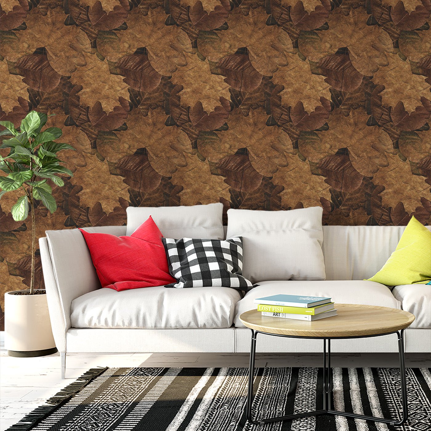 Floral & Leaves Wallpaper WAL1976-F