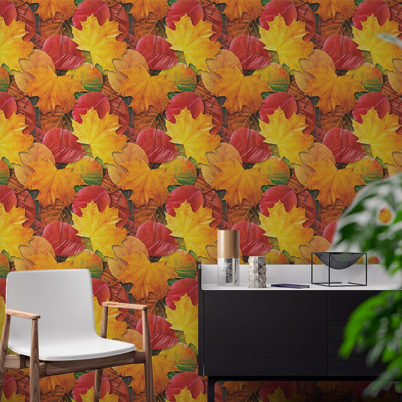 Floral & Leaves Wallpaper WAL1977-F