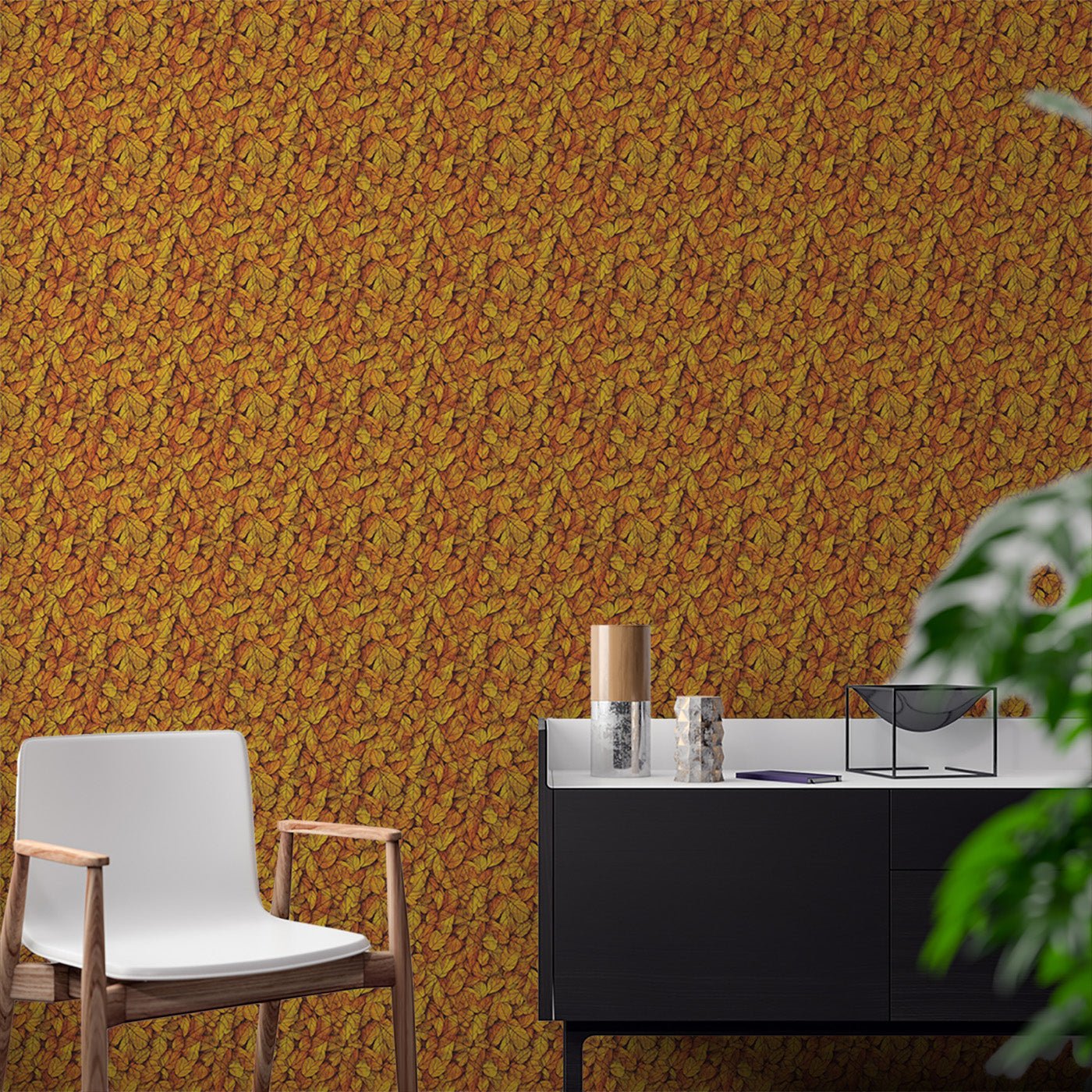 Floral & Leaves Wallpaper WAL1978-F