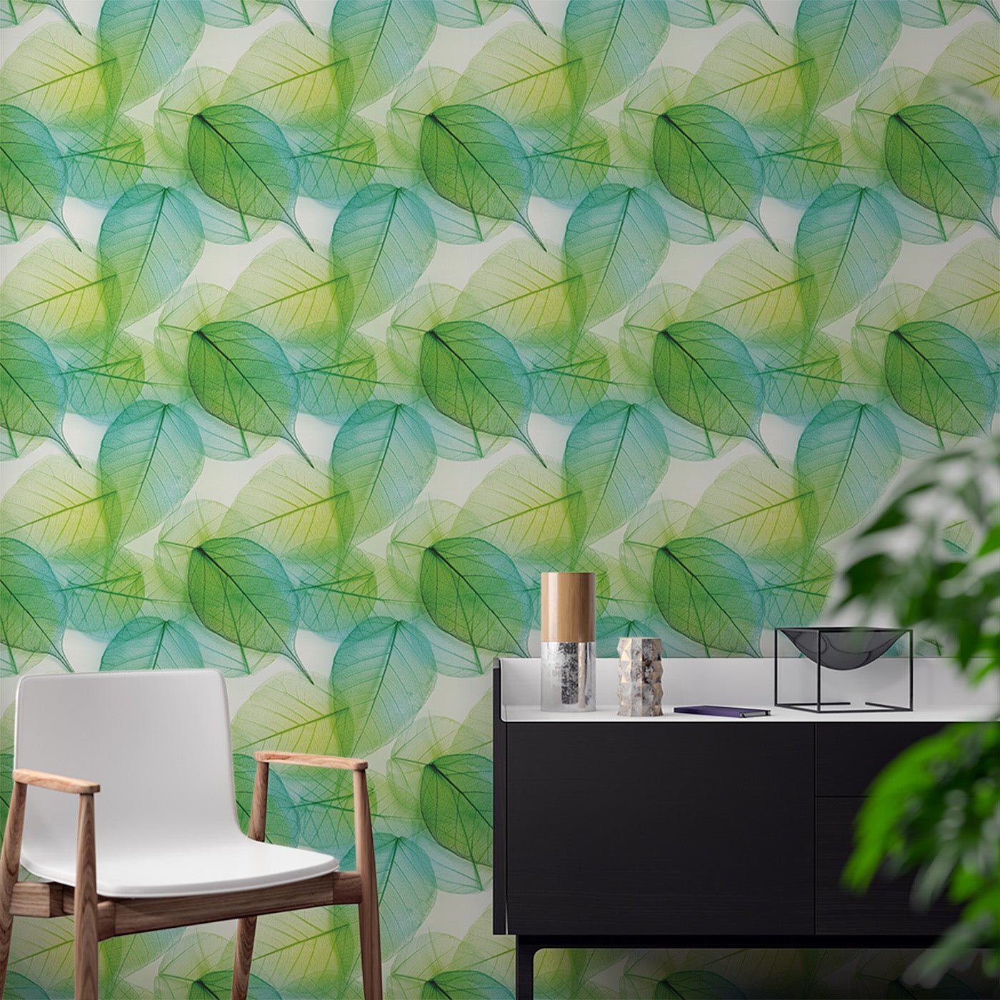 Floral & Leaves Wallpaper WAL1979-F