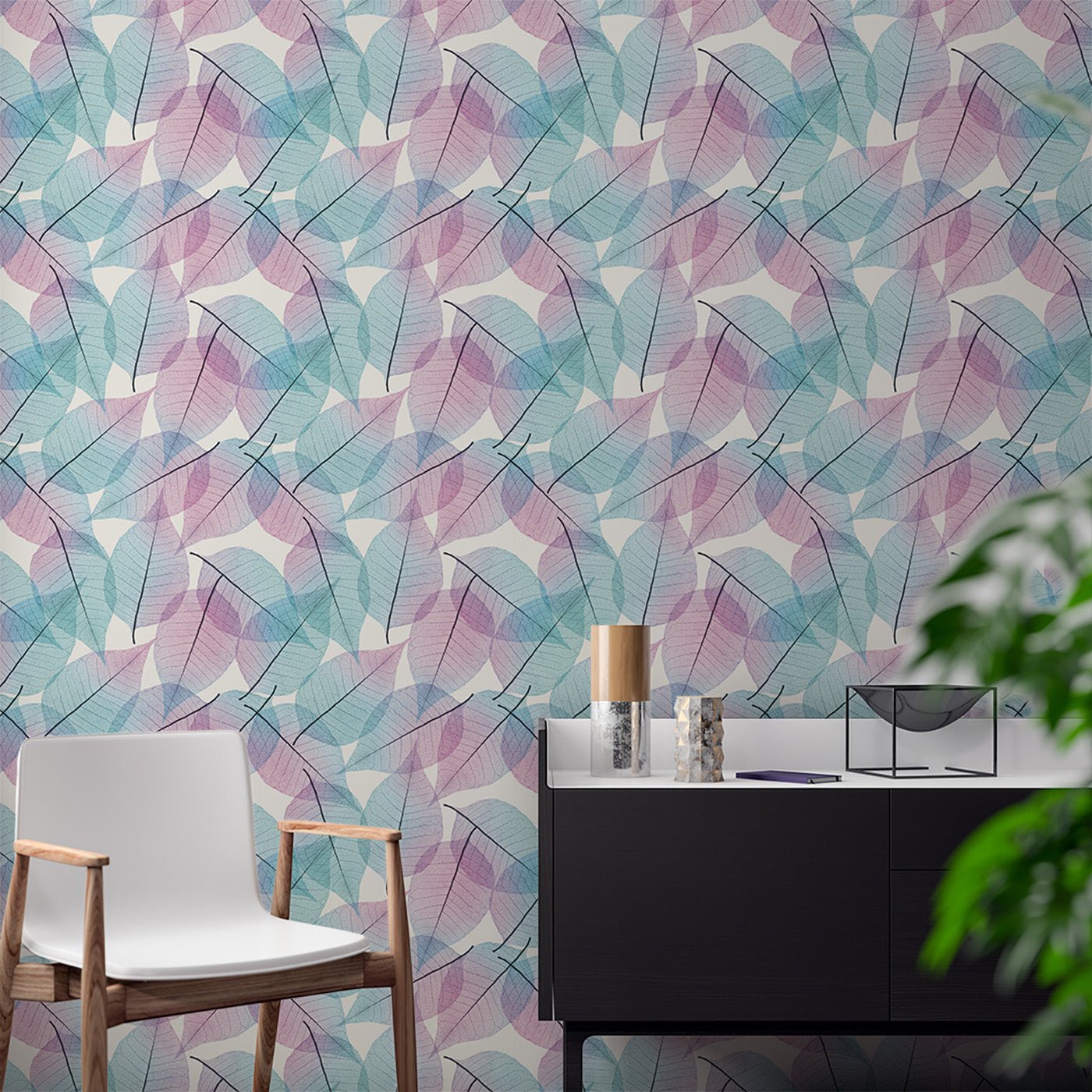 Floral & Leaves Wallpaper WAL1981-F