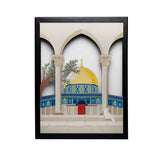 لوحة المسجد الاقصى من المعدن