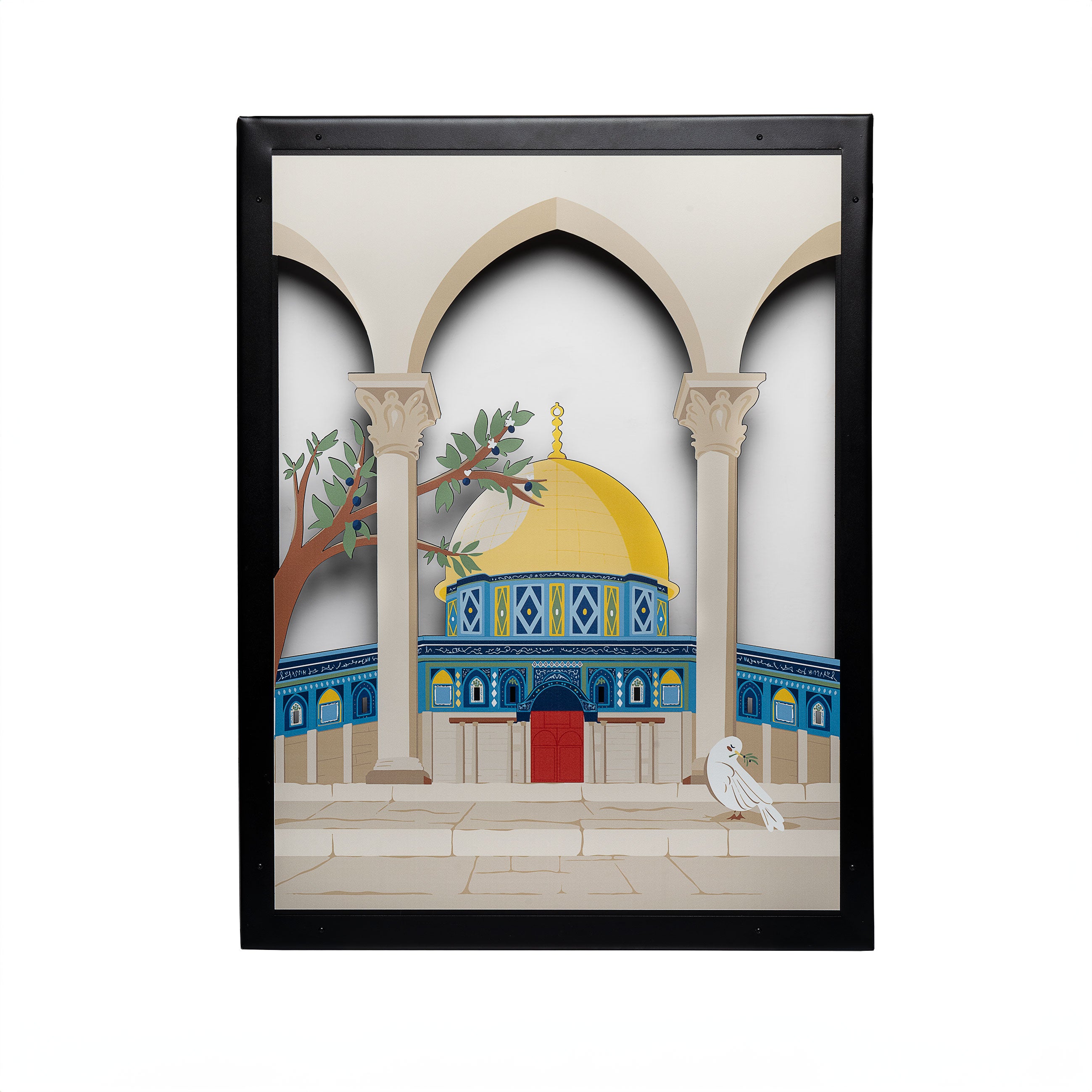 لوحة المسجد الاقصى من المعدن