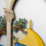 لوحة المسجد الاقصى من المعدن