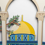 لوحة المسجد الاقصى من المعدن