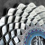 لوحة اسماء الله الحسنى ثلاثية الابعاد من المعدن