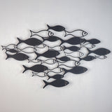 Fish Swarm Metal Wall Art