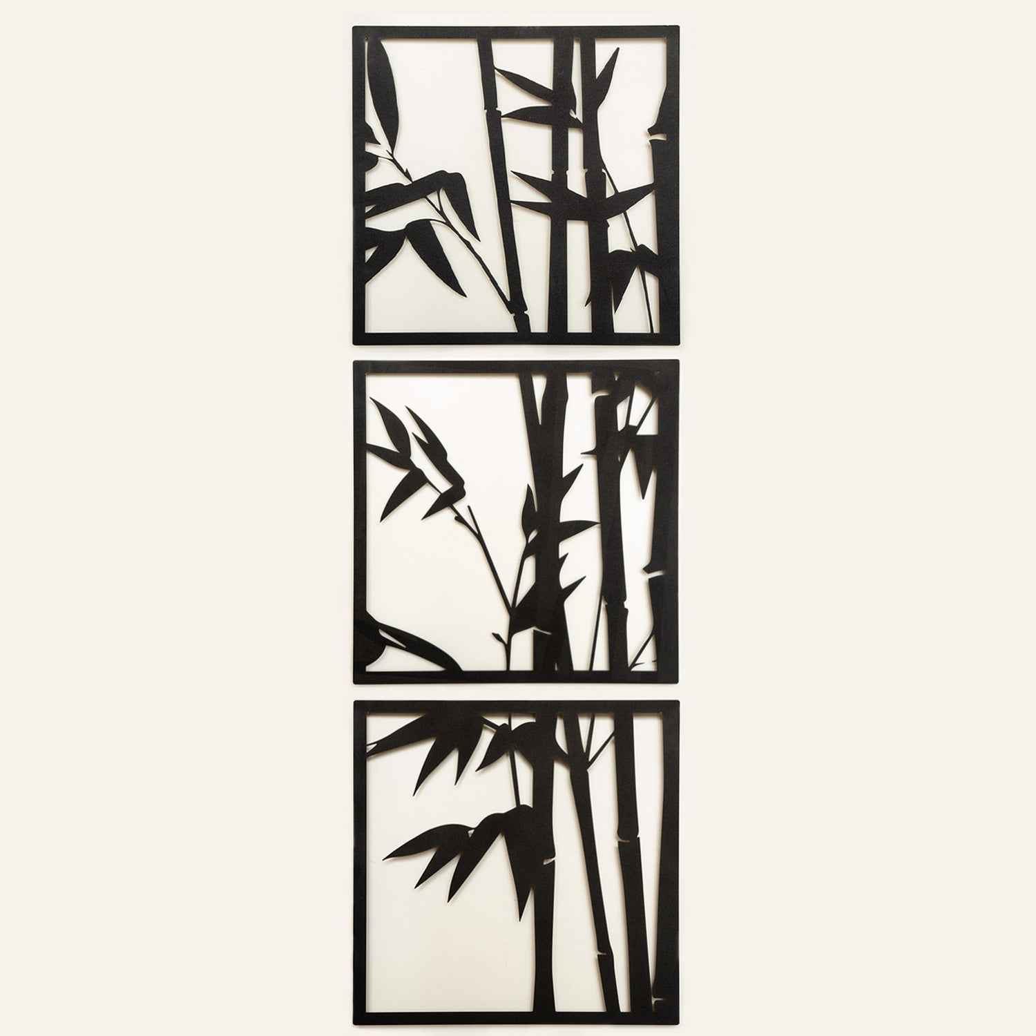 Bamboo  3 Set Metal Wall Art