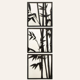 Bamboo 3 Set Metal Wall Art