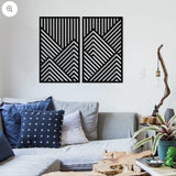 Geometric Mountains Metal Wall Art