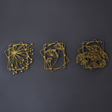 Dandelion Flowers Metal Wall Art Set of 3