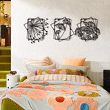 Dandelion Flowers Metal Wall Art Set of 3