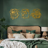 Dandelion Flowers Metal Wall Art Set of 3