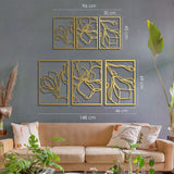 Floral Line 3 Set Metal Wall Art