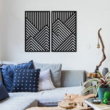 Geometric Mountains Metal Wall Art