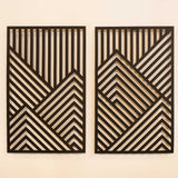 Geometric Mountains Metal Wall Art