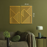 Geometric Mountains Metal Wall Art
