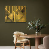 Geometric Mountains Metal Wall Art