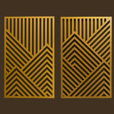 Geometric Mountains Metal Wall Art