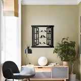 Window and Birds Metal Wall Art